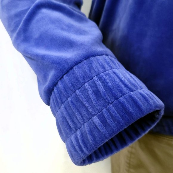 Fila Velour Quarter Zip Hoodie| NWT |Marlin Blue - Picture 6 of 10